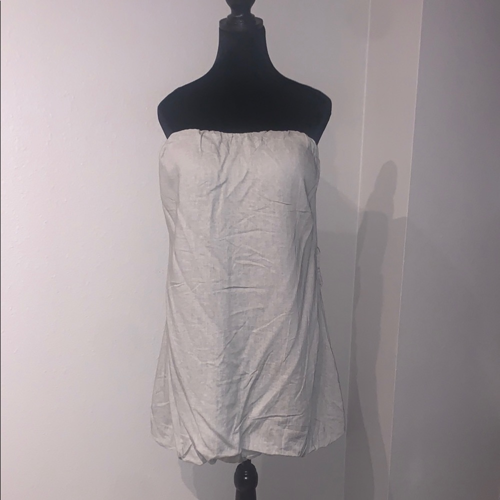 Elegant Strapless Cream Dress